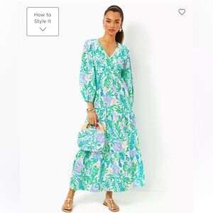 Lilly Pulitzer nwt Deacon Maxi Dress sz 14